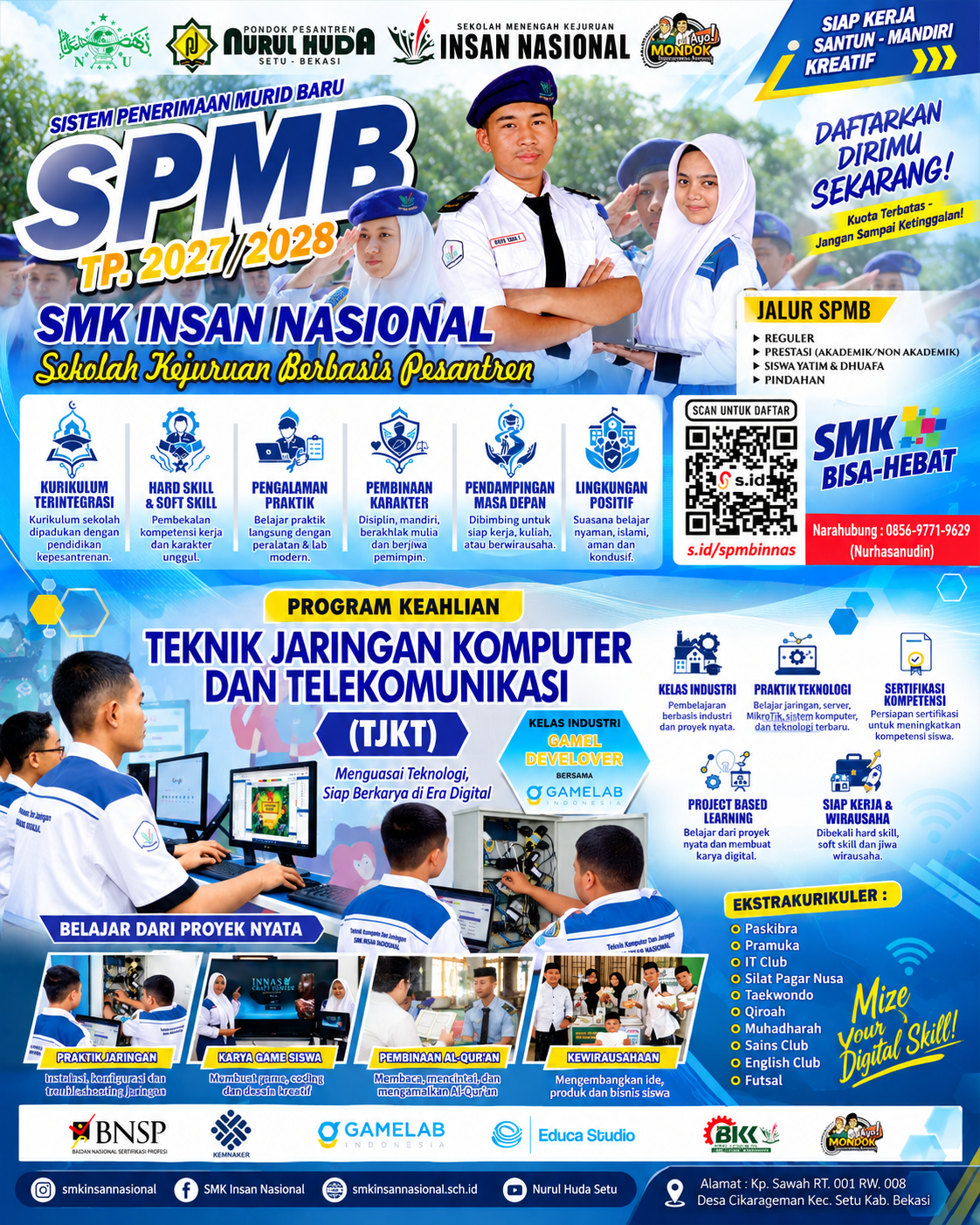 Penerimaan Murid Baru SMK Insan Nasional Tahun Pelajaran 2027/2028